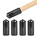 WOHPNLE 10PCS Pool Tip Cover, Rubber Pool Head Cover Durable Billiard Cue Tip Cover Portable Billiard Pool Cue Tip Protector Pool Tip Cover for Billiard for 12.5-13 Mm Tips(13mm)﻿, Black