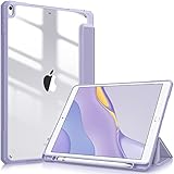 Fintie iPad Air 2019 ケース iPad Air3 / Pro 2017 10.5インチ 透明バックカバー Apple Pencil 収納可能 三つ折スタンド スリープ機能 軽量 薄型 傷つけ防止 PU合成レザー TPU (モデル番号A2152、A2123、A2153、A1701、A1709)(ライラックパープル)