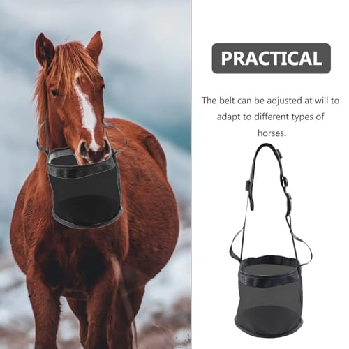 Sac d'alimentation pour chevaux en polyester résistant avec sangles réglables - 8