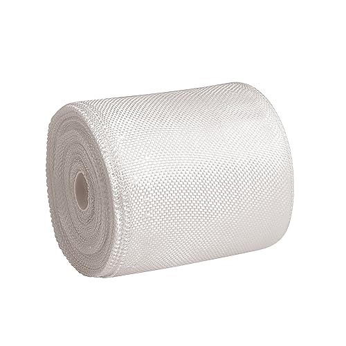 Fiberglass Cloth Tape Non Adhesive Fiberglass Repair Tape Plain Weave Fiberglass Cloth Roll for Joint Repair, Reinforcement, Resin Saturation, Heat-Resistance, Insulation (4 in x 99 FT)