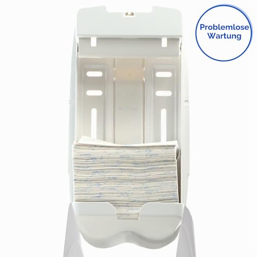 Aquarius-Spender für Einzelblatt-Toilettenpapier 6946 – 1 x Spender für Einzelblatt-Toilettenpapier, weiß