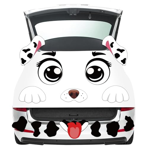 Bannière dalmatienne d'Halloween pour voiture : protège et décore sans trace
