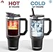 Frost Buddy Thicc Buddy - 40 oz Stainless Steel Vacuum Insulated Tumbler with Lid and Straw for Water - Travel Mug Cupholder Friendly - Gifts for Women Men Him Her (Black Leopard)