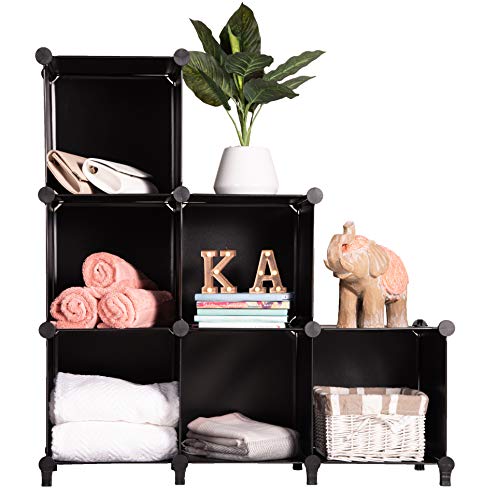 Cube Storage Shelf by Premium Compartments - 6 Cubes Light Weight and Adjustable