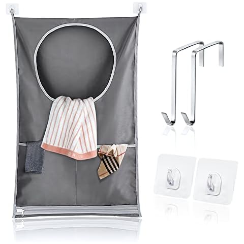 Flintronic Adjustable Laundry Hamper with Hooks Cover