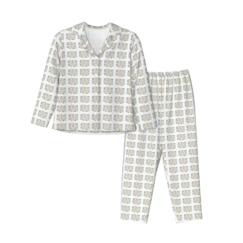 Pyjama deux pièces confortable pour femmes motifs dinosaures amusants