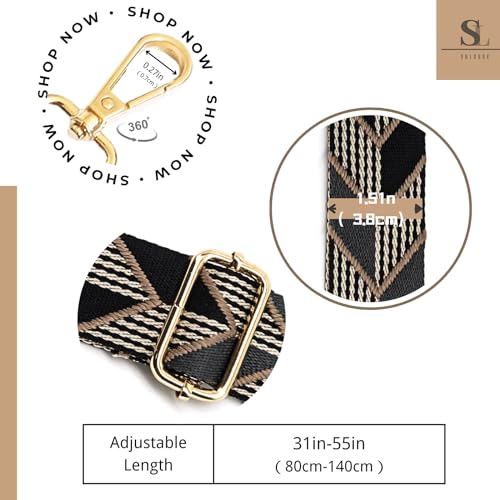 Image of S&loyoe Purse Straps Replacement Crossbody Bag Strap Adjustable Wide Guitar Straps for Handbags 1.5inch