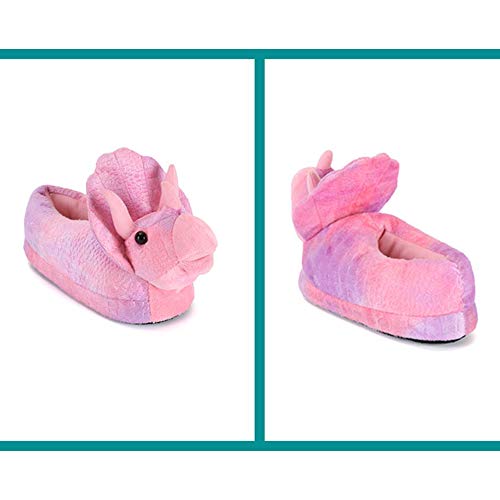 Animal Plush Slippers Triceratops Koala Soft Winter Warm Cotton Shoes for Women Men2