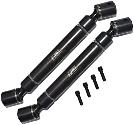 Carbon Steel Front + Rear CVD Drive Shaft For Axial 1/6 SCX6 Jeep JLU Wrangler AXI05000-6Pc Set Black