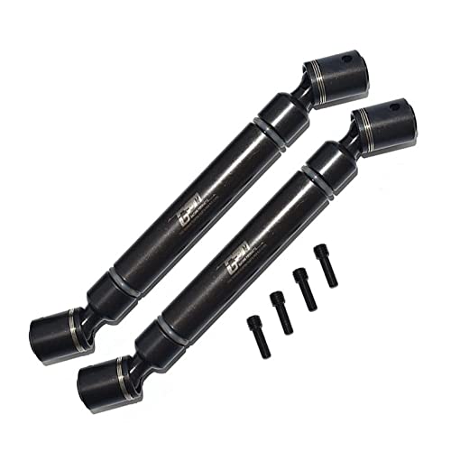 Carbon Steel Front + Rear CVD Drive Shaft For Axial 1/6 SCX6 Jeep JLU Wrangler AXI05000-6Pc Set Black