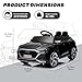Acnico 12V Licensed Audi SQ8 Kids Ride on Car - Ride on Toys with Remote Control,Dual Drive, Soft Start, 3 Speed, Music, LED Light, Battery Powered Electric Car for Toddlers Boys Girls Aged 3+, Black