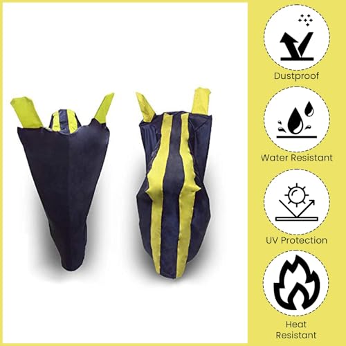 Image of Mototrance All Weather Protection Two Wheeler Cover for All Bikes /Royal Enfiled /Upto Pulsar 160CC to 350CC | Anti Dust, Water Resistant, Heat Resistant, UV Proof with Mirror Pocket | Arc Yellow