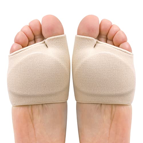 Heyu-Lotus Metatarsal Pads Ball of Foot Cushion Pads for Women and Men Gel Sleeves Cushions Pads Soft Sock for Support Metatarsalgia Insoles for Pain Relief Blister Mortons Neuroma Calluses