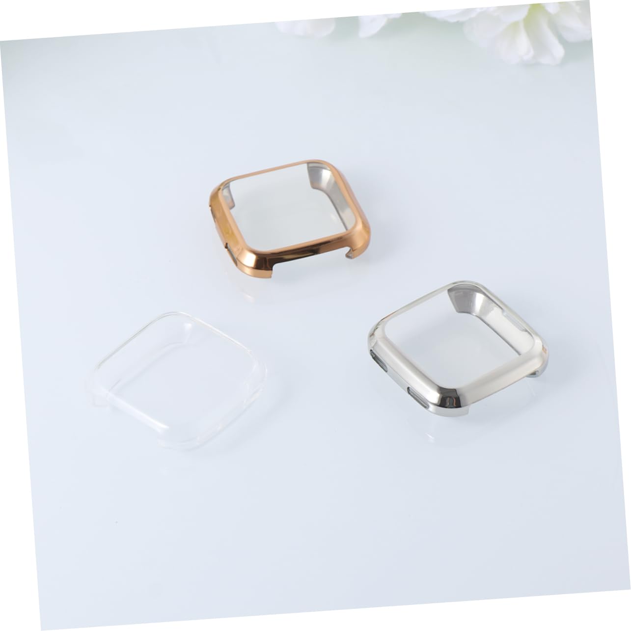 BUTIFULSIC 3pcs Watch Case Cover Silicone Smartwatch Case Honorable Looking Best Smartwatch Case Screen Protector Maximum Durability Silicone Bumper for Smartwatch Anti-fall Protective Film