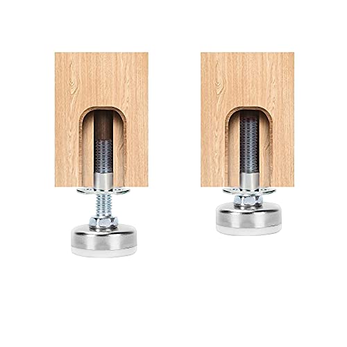 Hankun Adjustable Furniture Leveling Feet Furniture Leveler Tee Nut Kit 3/8-16 Inch Thread Size, Heavy Duty Furniture Legs For Cabinets Or Tables To Adjust Height Of Legs(Set Of 4) #TOP2