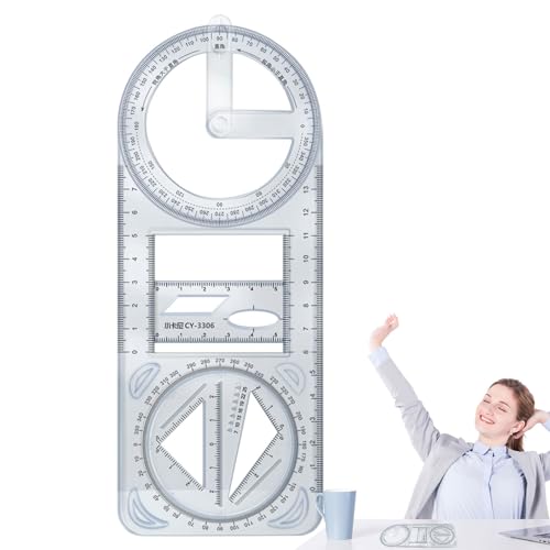 Régua de geometria matemática | Régua de desenho geométrico modelo de desenho para crianças | Régua