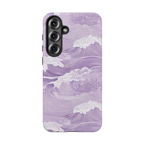 Coque vagues de l'océan lavande Galaxy S25 Plus mate pour vos sorties