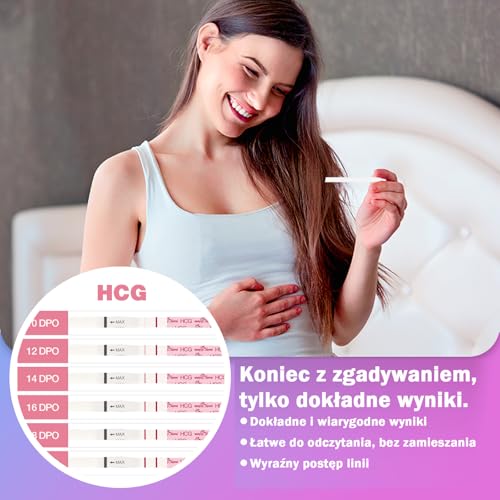 Easy@Home 50 pasków testowych owulacji i 20 pasków testowych dla ciąży - zestaw do testu płodności, obsługiwany przez aplikację Premom Ovulation Predictor na iOS i Androida (50 LH + 20 HCG）