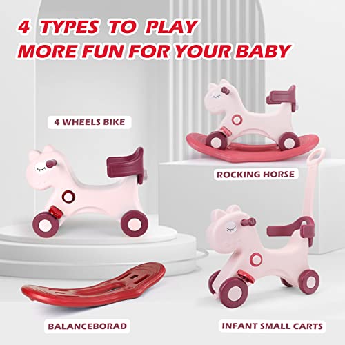 image for LLparty 4 in 1 Rocking Horse for Toddlers 1-3 Years Old, Baby Rocking 