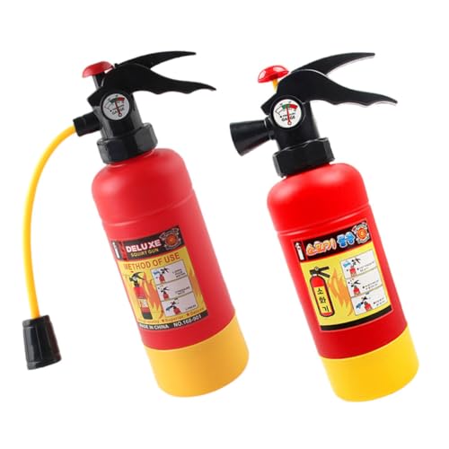 Gatuida Extintores de Incendios de Juguete para 2 Piezas Tamaño Pequeño y Grande Plástico Seguro sin Olor Juguetes de Agua para Playa y Piscina Simulación de Bomberos para Juegos de
