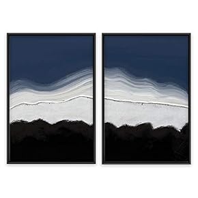 SIGNWIN Framed Canvas Wall Art Abstract Mountain Canvas...