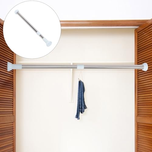 Barre rideau de bain sans perçage et tringle extensible de séchage de linge - 7