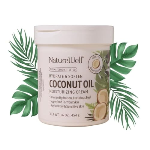 NATURE WELL Hydrate & Soften Coconut Oil Moisturizing Cream for F...