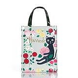 KTTGYRE Rucksack Damen PVC Im Londoner Londoner Stil Wiederverwendbarer Einkaufstasche Frauen Tasche Umweltfreundliche Blumenkäufer Beutel wasserdichte Tasche Handtasche Mittagessen Tasche-M