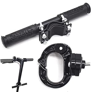 Qixuer 1 Pièces Guidon de Scooter Électrique,Scooter Enfants Poignée Grip Bar Poignee Trotinette Réglable avec 1 Pièces Scooter Crochet Avant Kit pour Xiaomi Mijia M365 Planche Électrique Skate