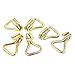 Aexit Bundling Webbing Material Handling Bronze Tone Metal Double Fixed Eye Straps Hook 6PCS
