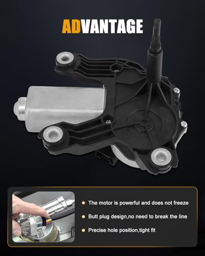 Image of ROADFAR Rear Windshield Wiper Motor Fit for Mini for Cooper 2002-2015 | Fit For Mini For Cooper Countryman 2011-2015|For Mini For Cooper Paceman 2013-2015|Replace 61627036154|67636932013|3 Pins
