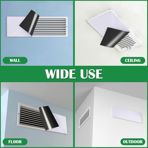 VNDUEEY 8 Pack Magnetic Vent Covers, Strong Vent Covers 5.5\" X 12\" High Strength Magnetic Vent Cover for Floor Wall and Ceiling Registers, Air Vent Covers for Home HVAC and AC Vents