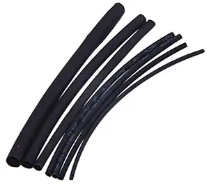 MAent? 1/1.5/2/3/4/5/6mm in 1 Mtr. Each Black Polyolefin Assortment Ratio 2:1 Heat Shrink Tubing Tube Sleeving for Wrap.