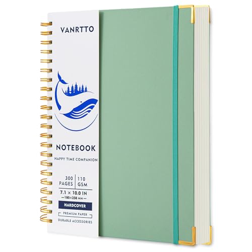 Carnet à spirale B5 de qualité premium couverture rigide verte durable
