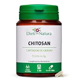 Dieti Natura Chitosan (Quitosano) - Chitosan Quemador de Grasas Natural - Modera la Ingesta Calórica - Fabricado en un Laboratorio Francés - Garantía sin OGM (60 cápsulas)