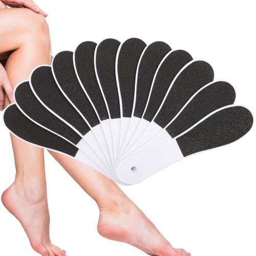 Lot de 12 râpes à pieds double face jetables pour manucure et callosités