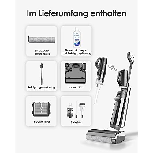 Bild 9 Tineco kabelloser Nass-Trocken-Sauger Floor One S5 Combo Multiflächen-Bodenreiniger Handstaugsauger mit Dual-Tank-Design | Selbstreinigung LED-Anzeige App-Steuerung für Harte Boden, Tierhaare