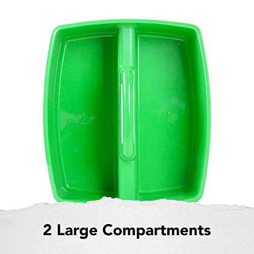 Image of Storex 2-Compartment Large Caddy - Multipurpose Classroom Organizer with Handle, Green, (00956U06C) (Pack of 6)