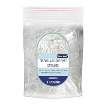 SIMOND STORE 1/4" Chopped E-Glass Fiber Strands - 1 Pound Fiberglass Fiber for Reinforcement - Compatible with Epoxy, Vinyl Ester, and Polyester Resin System