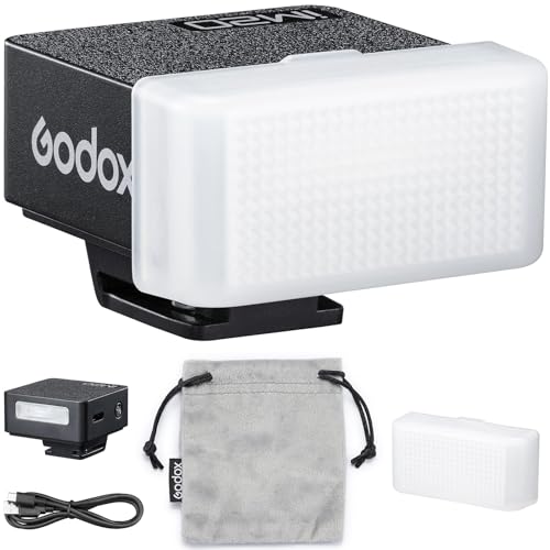 Godox iM20 with Diffuser Godox Mini Flash - Camera Flash GN10 5Power Levels USB-C Battery 440 Full-Power Flashes 3S Recycle time Manual Flash for Canon/Sony zv1/Sony zve10/Ricoh gr3/Nikon/Fuji f1