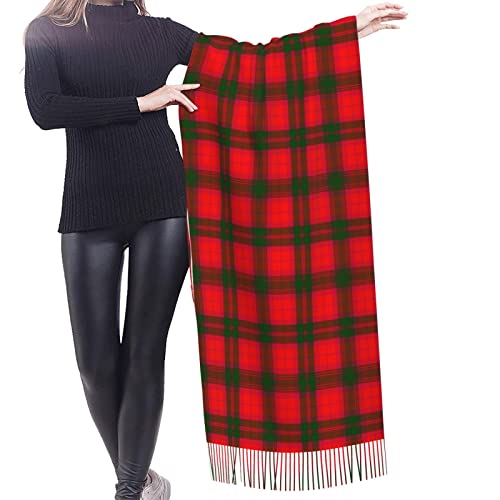 Winter Warm Wrap Shawl Urquhart Broad Red Ancient Tartan Print Scarves Blanket Scarf For Women Men2