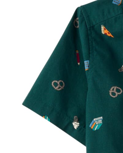 Image of The Children's Place Boys' Short Sleeve Poplin Button Down Shirt