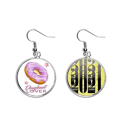 Doughnut Lover Western Dessert Örhängen Smycken Mode 2021 Nyårspresent