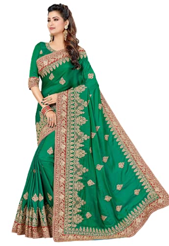 Visena FabSilk Embroidery Work Saree