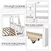 Giantex Twin Over Full Bunk Bed with Trundle, Convertible Platform Bed Frame with Ladder, Solid Wood Frame & Safety High Guardrails, Space-Saving Bunk Bed for Teens & Kids, No Box Spring Needed, White