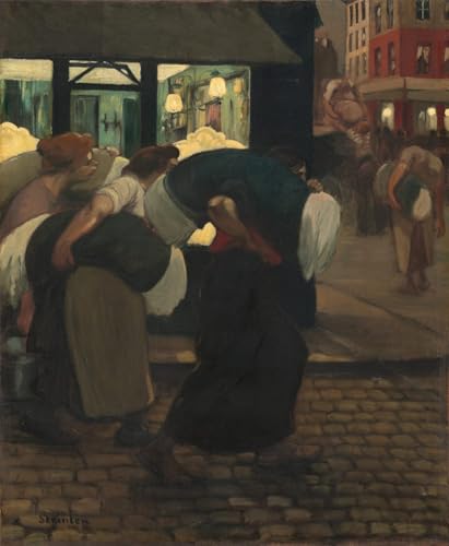 Art portrait Steinlen les Blanchisseuses toile contre mur vide