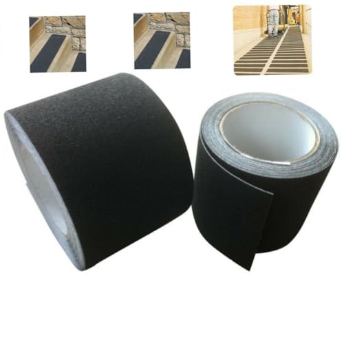 Veemoon 10m Anti Rutsch Klebeband 5cm Breit Schwarzes Pvc Selbstklebend Für Treppen Leitern Rampen Zuschneidbar Rutschfest Vielseitig Einsetzbar