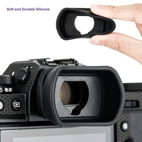 PROfezzion Visor Ocular Silicona Suave de Largo y Extendido para Fujifilm X-T5 X-T4 X-T3 X-T2 X-T1 X-H2S X-H1 GFX100S GFX100 GFX50S GFX50SII Reemplazo Fuji EC-XT L, EC-GFX, EC-XT M, EC-XT S, EC-XH W - imagen 2
