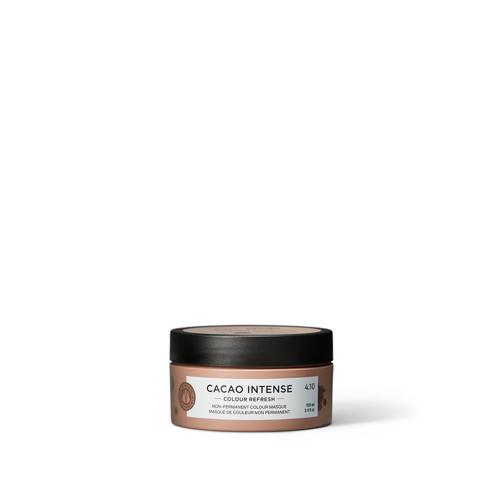 Maria Nila Color Refresh, Cacao Intense, Dark Brown Hair Mask, Semi-Permanent Pigments, 100% Vegan & Sulfate/Paraben free