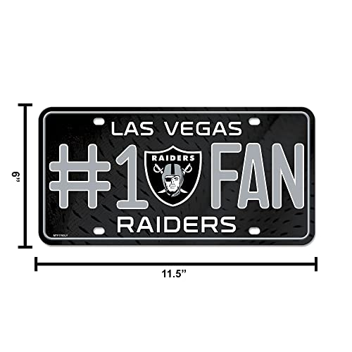 Rico Industries NFL Las Vegas Raiders #1 Fan Metal License Plate Tag by Rico Industries - Image 5